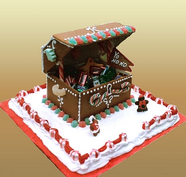 Gingerbread House treasure chest candy chest
